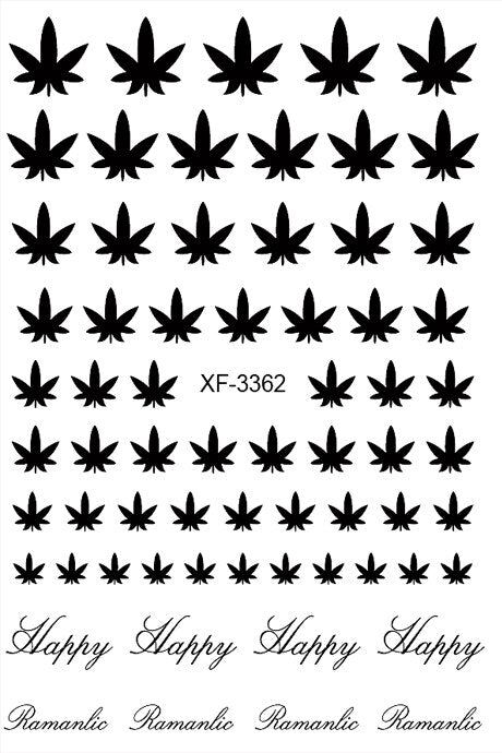 Nálepky na nehty Weed
