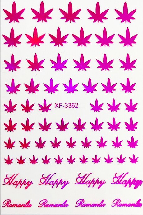 Nálepky na nehty Weed