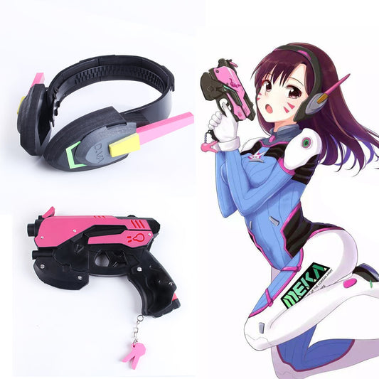 Sluchátka a zbraň Overwatch