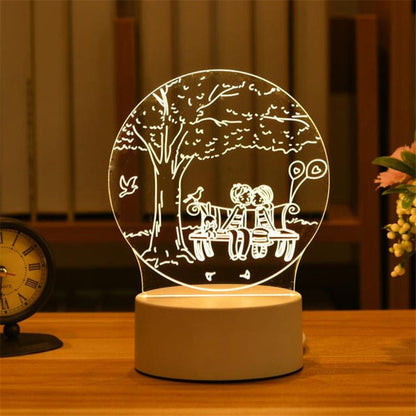 Romantická 3D lampa