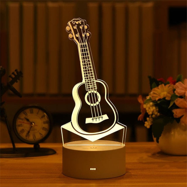 Romantická 3D lampa