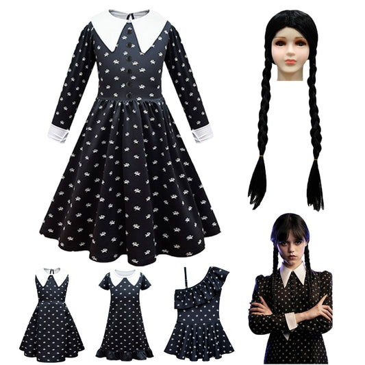 Dívčí šaty Wednesday Addams