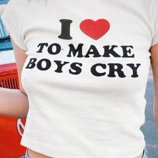 Dámské triko I Love To Make Boy Cry