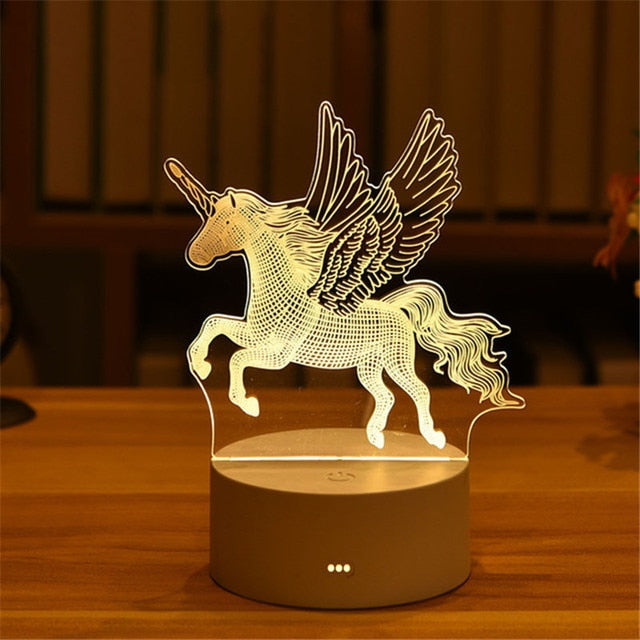 Romantická 3D lampa