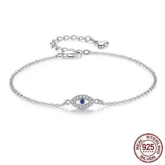 Stříbrný náramek Evil eye
