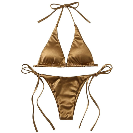 Dámské metalické bikiny