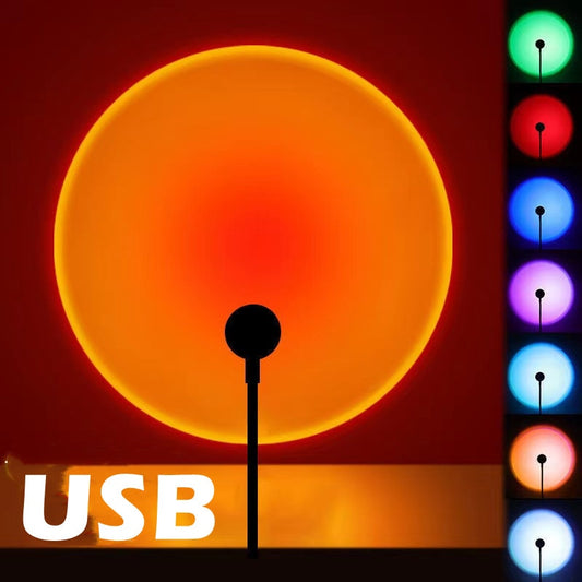 Lampa západ slunce USB
