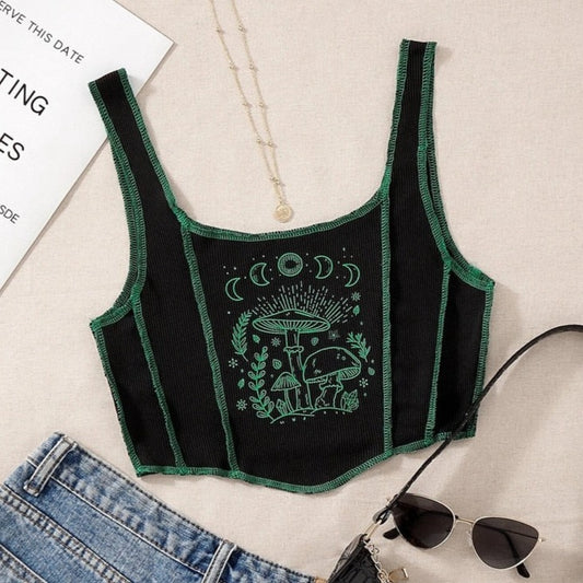 Dámský crop top s texturou
