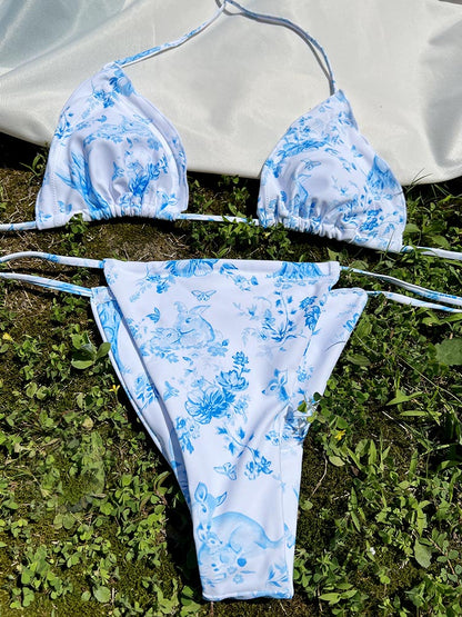 Dámské stylové plavky se vzorem