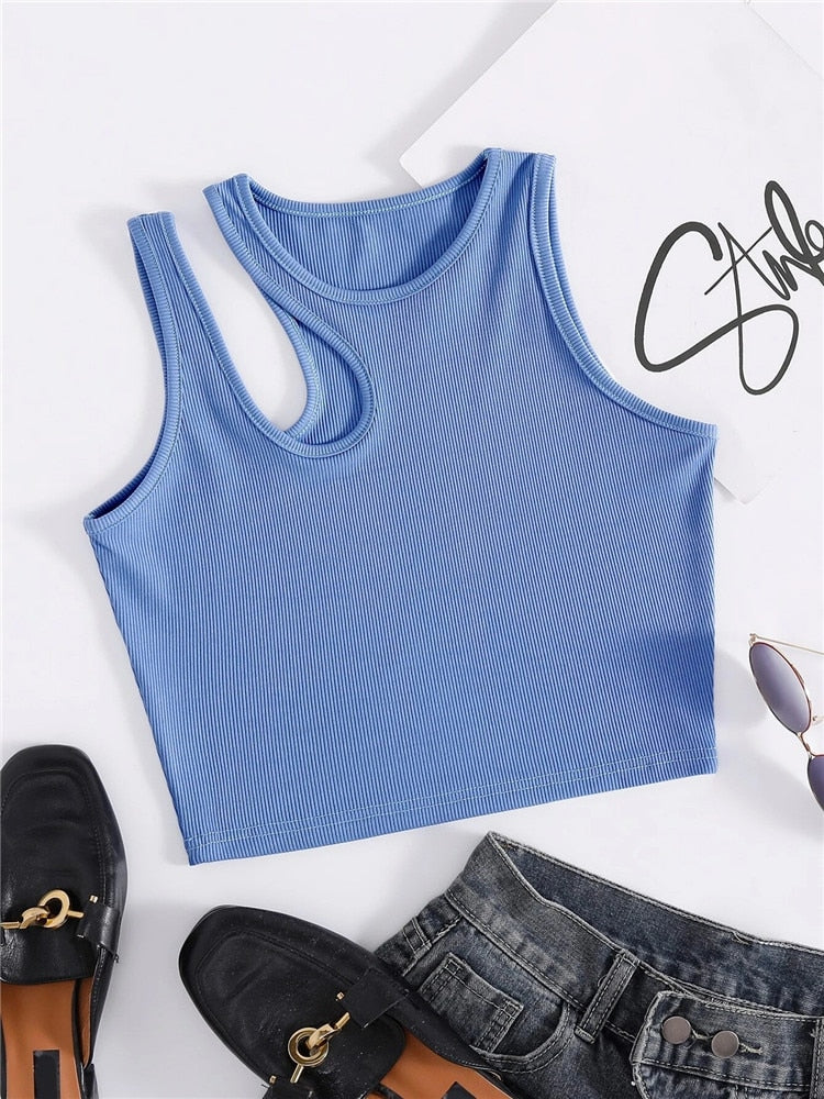 Dámský asymetrický croptop