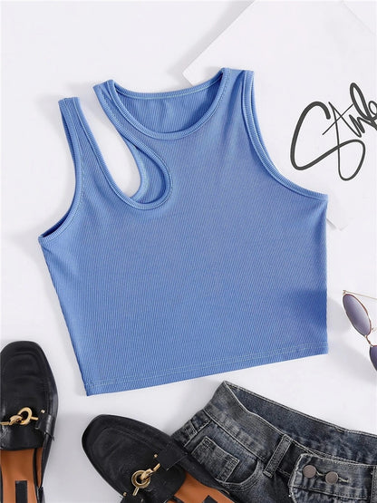 Dámský asymetrický croptop
