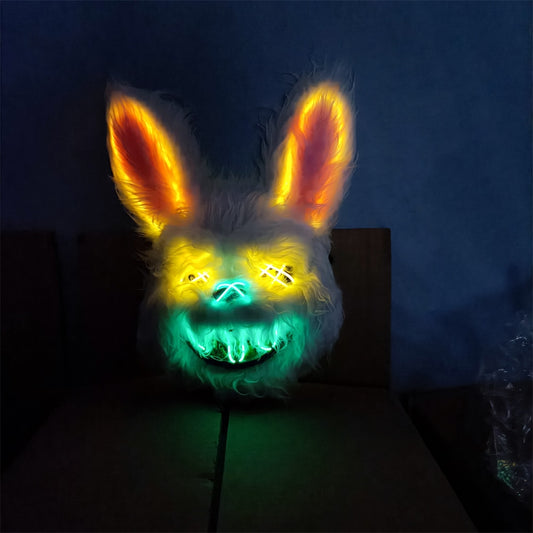 LED maska králíka na Halloween
