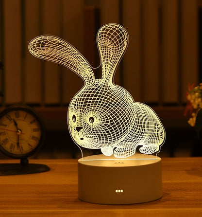 Romantická 3D lampa