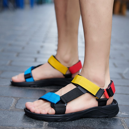 Pánské stylové barevné sandále