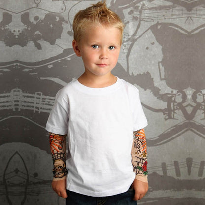 Dívčí triko s rukávy tattoo