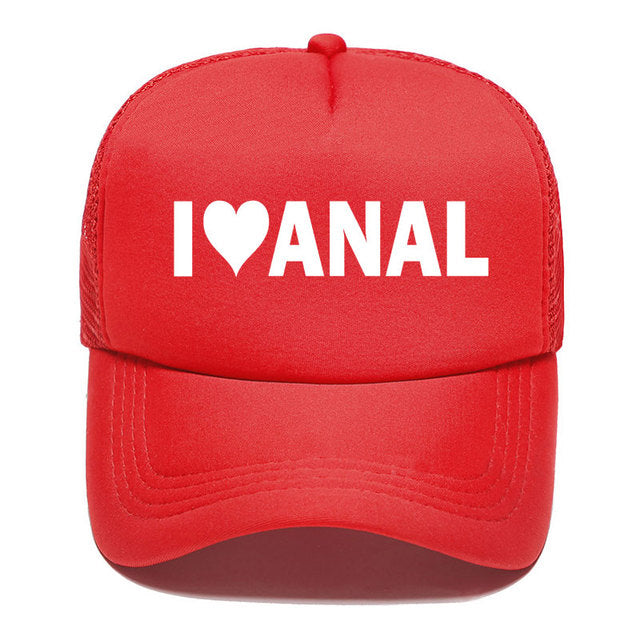 Kšiltovka s nápisem I love Anal