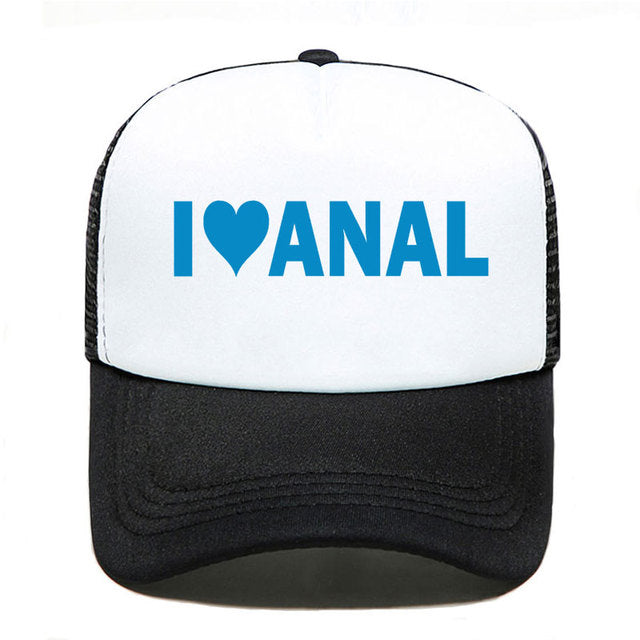 Kšiltovka s nápisem I love Anal