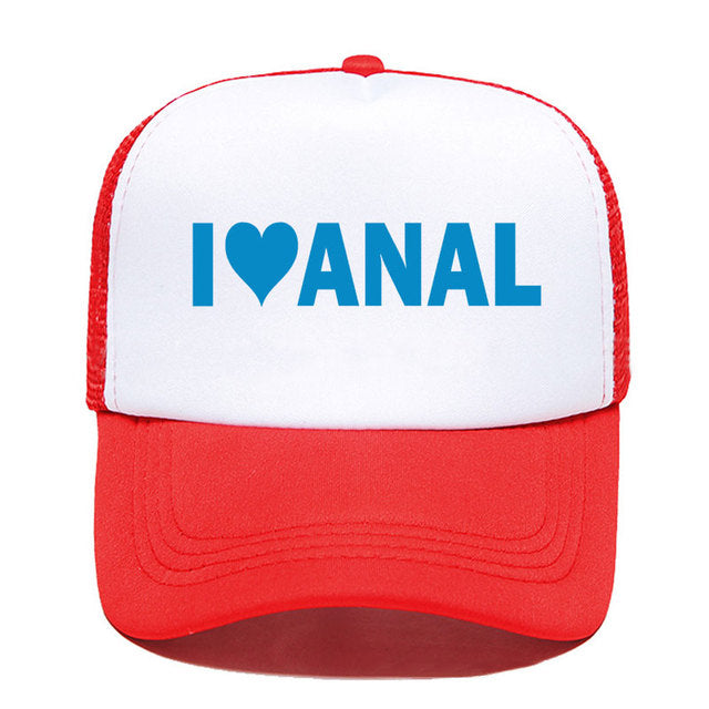 Kšiltovka s nápisem I love Anal