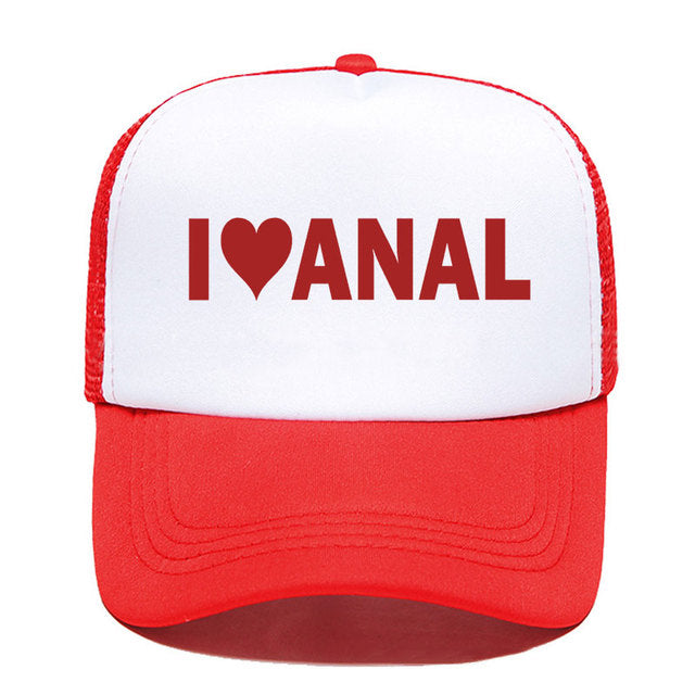 Kšiltovka s nápisem I love Anal
