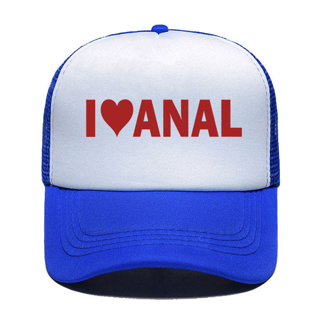 Kšiltovka s nápisem I love Anal