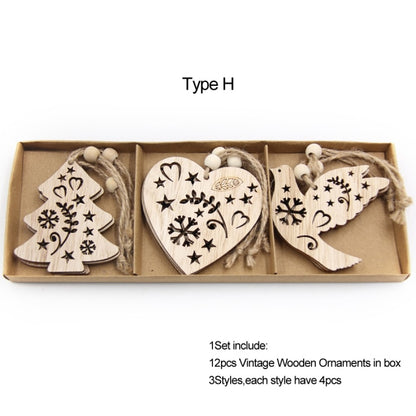 Dřevěné vánoční ozdoby na stromek