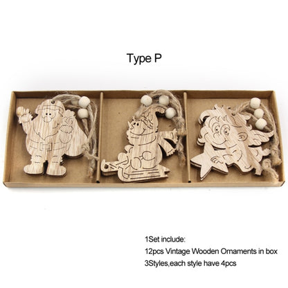 Dřevěné vánoční ozdoby na stromek