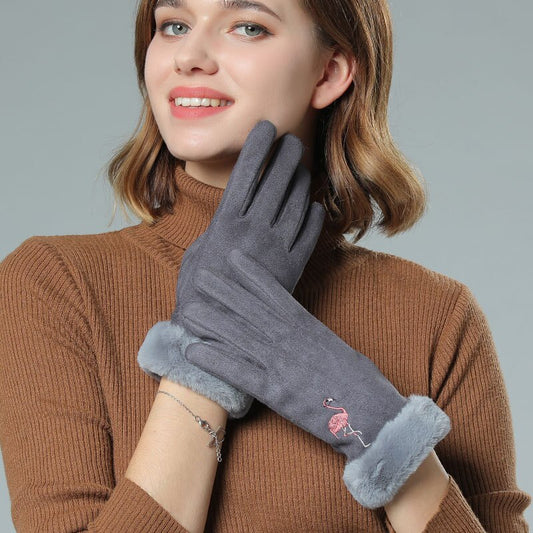 Dámské rukavice s kožíškem