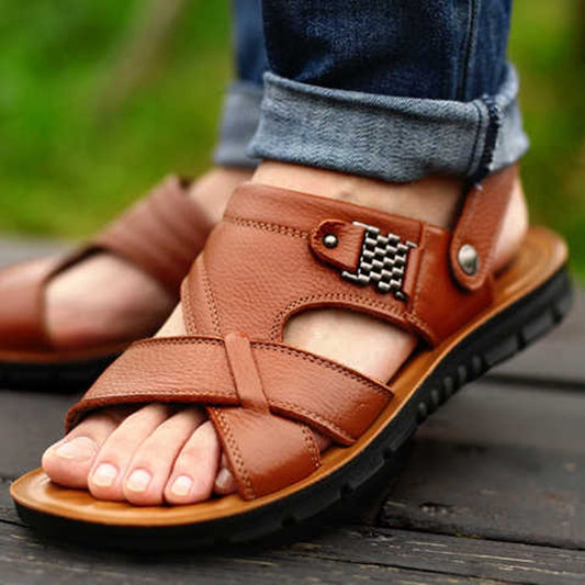 Pánské kožené letní sandále