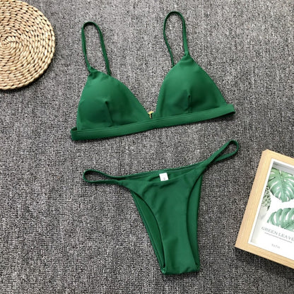 Dámské jednobarevné bikiny