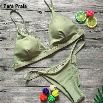 Dámské jednobarevné bikiny