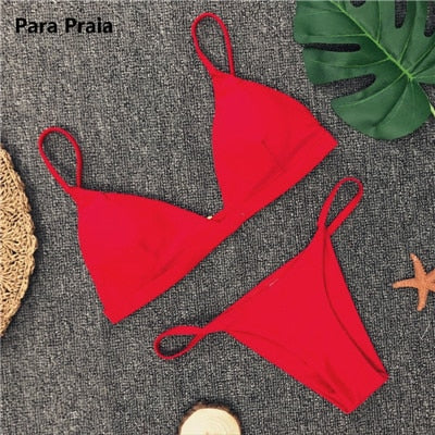 Dámské jednobarevné bikiny