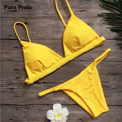 Dámské jednobarevné bikiny