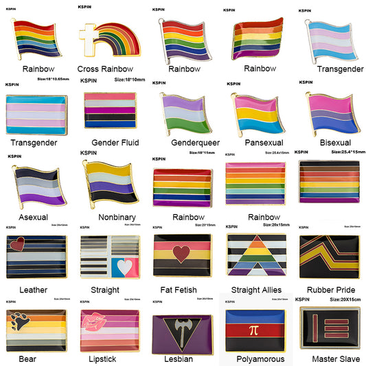 Brož LGBT vlajka
