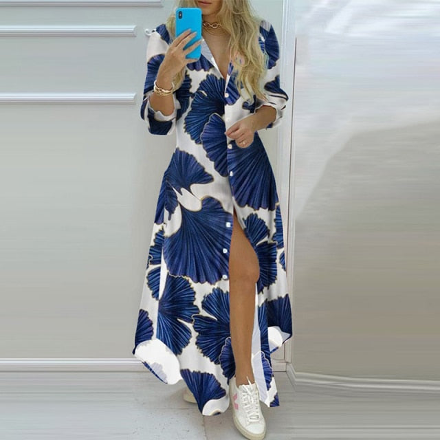 Dámské boho košilové šaty se vzorem