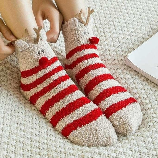Dámské teplé vánoční ponožky