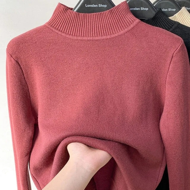 Dámský zateplený svetr