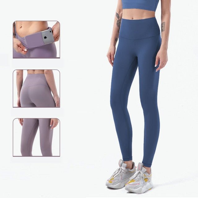 Dámské high waisted legíny na cvičení