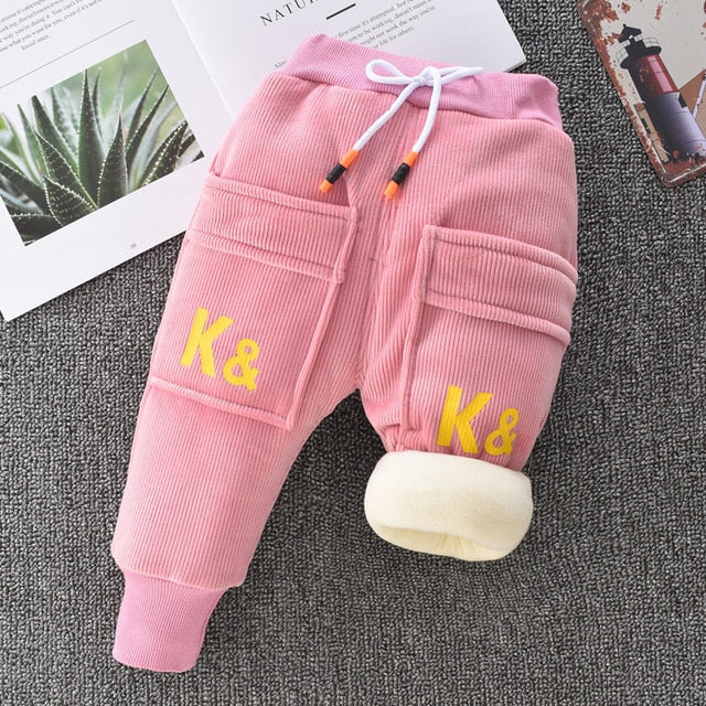 Teplé unisex dětské kalhoty
