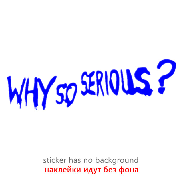Nálepka na auto Why so serious?