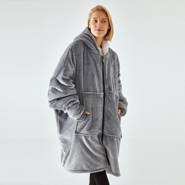 Unisex mikinová deka na zip