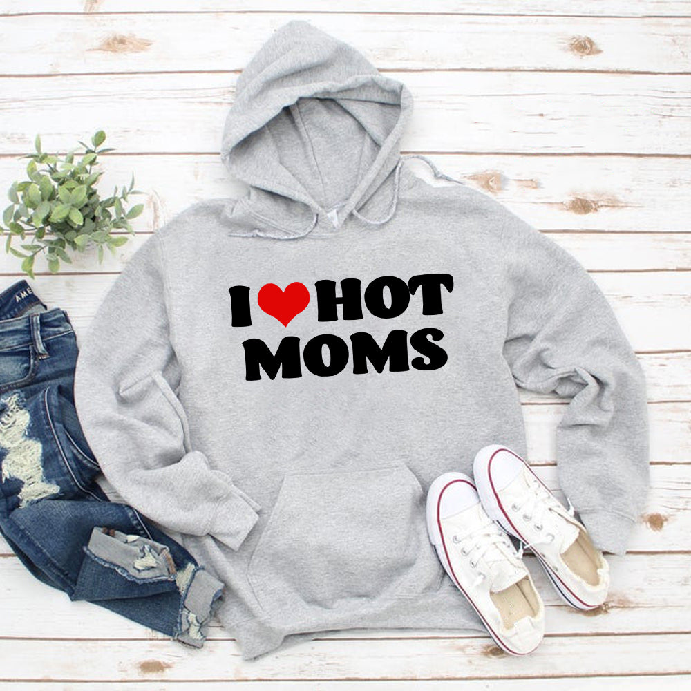 Unisex mikina I love hot moms (Skladem v ČR)
