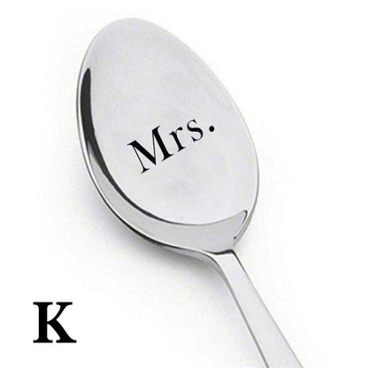 Párové lžičky s potiskem Mr. a Mrs.