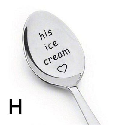 Párové lžičky s potiskem Mr. a Mrs.