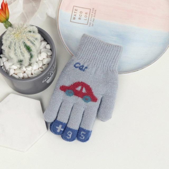 Dětské rukavice s autíčkem