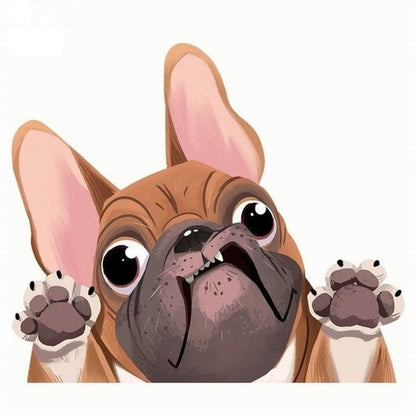 Roztomilá nálepka na auto French Bulldog