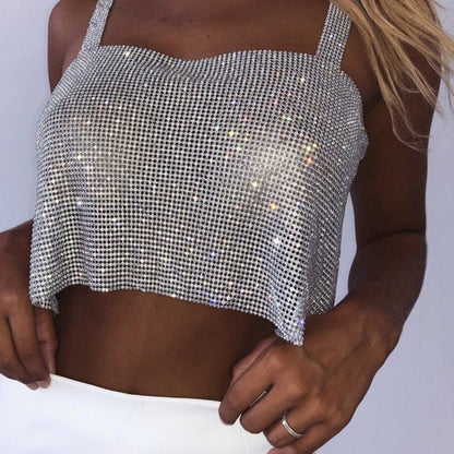 Dámský croptop s kamínky