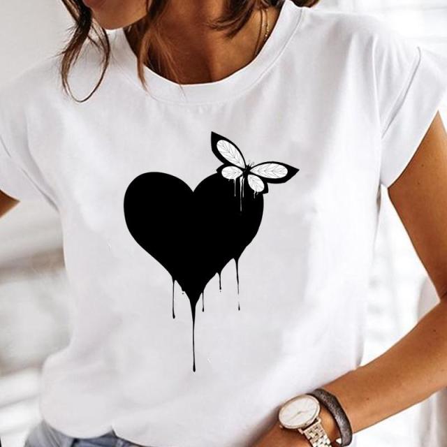 Dámské triko s potiskem květin