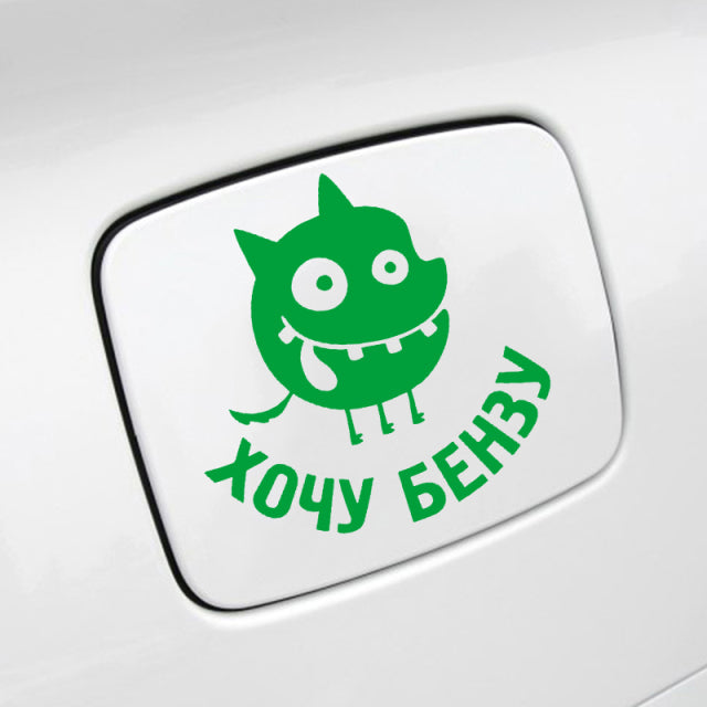 Nálepka na auto - chci benzín