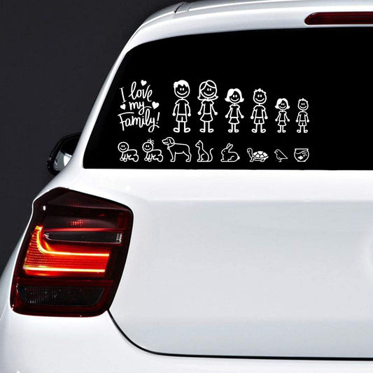 Nálepka na auto rodina