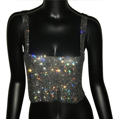 Dámský croptop s kamínky